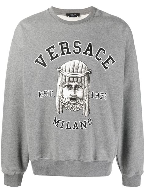 versace sweatshirt dress|versace crew neck sweater.